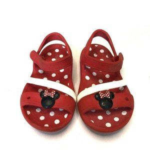 Crocs Minnie Mouse Sandals, Child Size 7, Red
